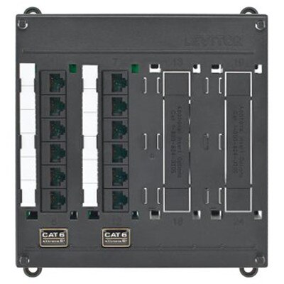 Leviton Twist & Mount Patch Panel, 12-Port, Cat6